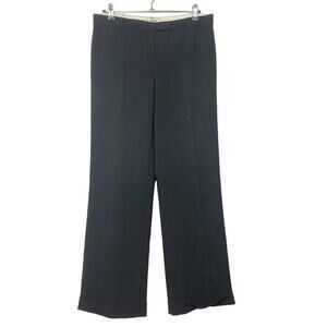 MOSCHINO Wide-Leg Cuffed High Waisted Black Pants Trousers - Size 12